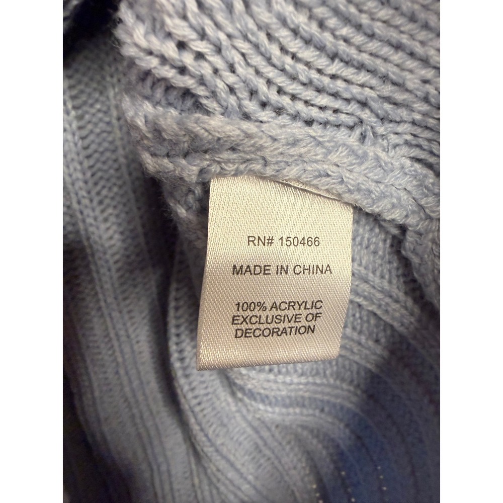 41 Hawthorn Frankie Cabled Bow Cardigan Light Blue Velvet‎ Bows Romantic Medium - Picture 5 of 7